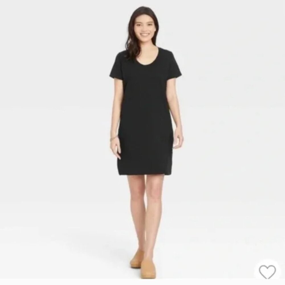 Universal Thread Black T-Shirt Dress
